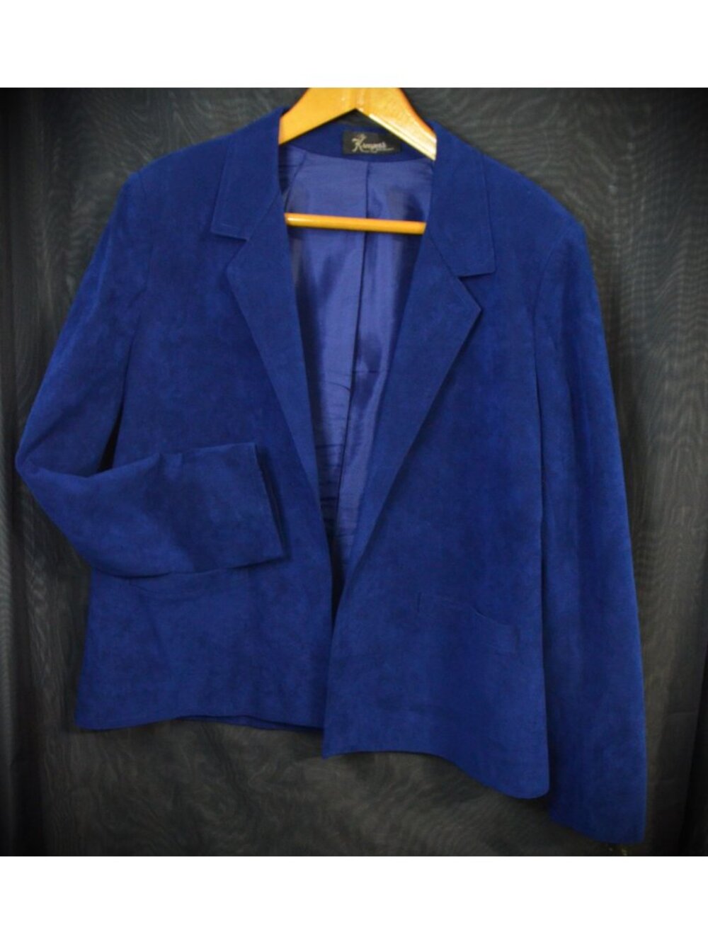 Vintage Suede BLAZER Kreeger's New Orleans Blue Sz 14